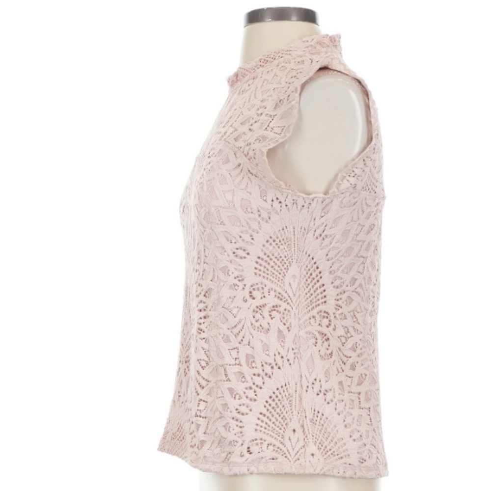 White House Black Market Elegant Lace Pink sleeveless Top - Picture 4 of 7